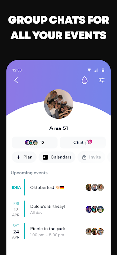 Howbout: social calendar screenshot