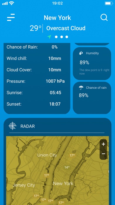9Weather: Weather forecast screenshot