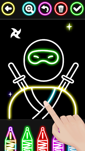 Boys Ninja Coloring & Memory screenshot