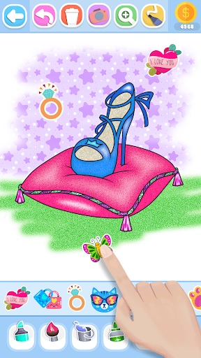 Glitter Beauty Coloring Pages screenshot