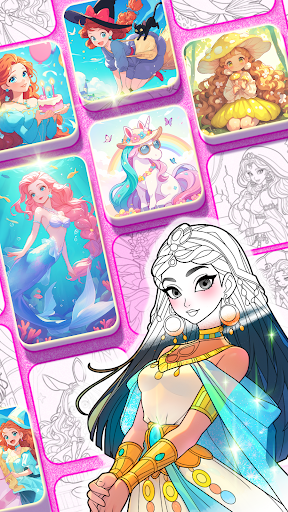 Princess Game Fantasy Coloring screenshot