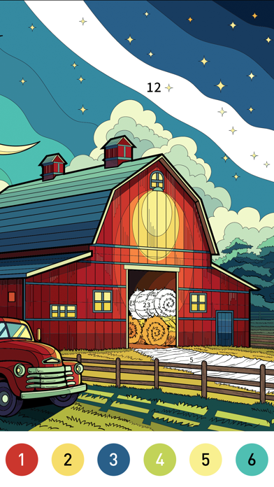 Nostalgia Color by number game screenshot