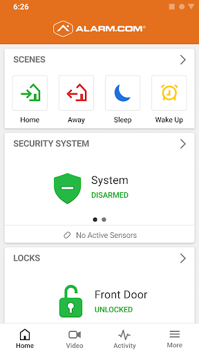 Alarm.com screenshot