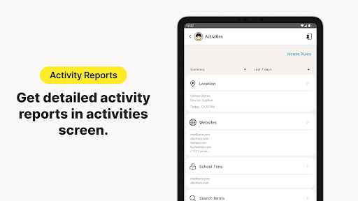 Norton Family Parental Control screenshot