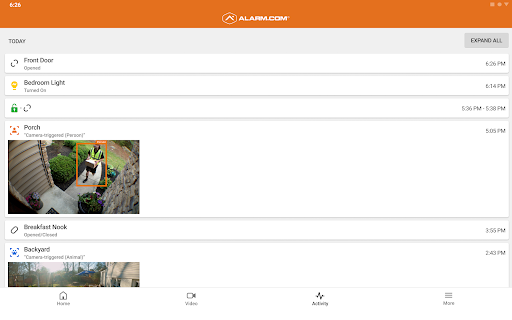 Alarm.com screenshot