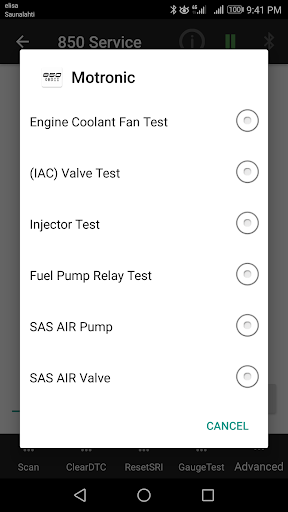 850 OBD-II screenshot