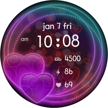 Sweet Hearts Watch Face screenshot