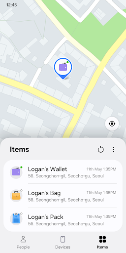 Samsung Find: Location Sharing screenshot