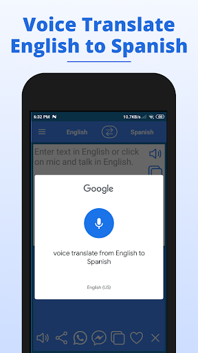 English to Spanish Translator screenshot