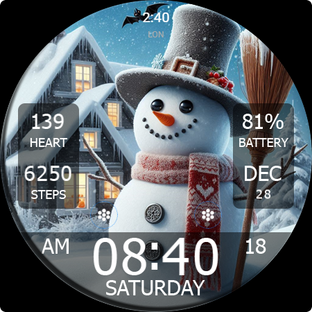 Key WF55 Snowman Watch Face screenshot