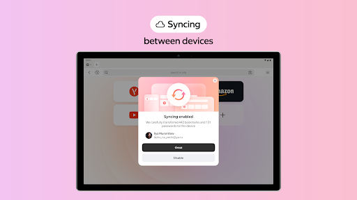 Yandex Browser with Protect screenshot