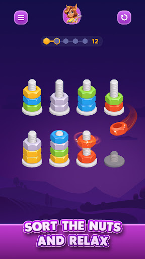 Nut Sort: Color Sorting Game screenshot