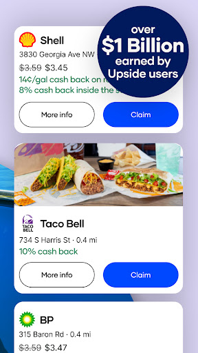 Upside: Cash Back - Gas & Food screenshot