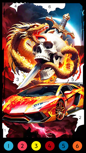 Alpha Color: Men coloring book screenshot