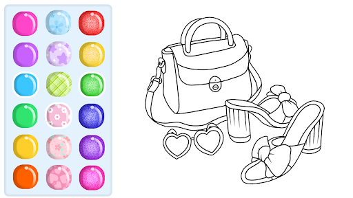 Glitter Beauty Coloring Pages screenshot