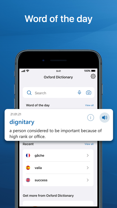 Oxford Dictionary & Thesaurus screenshot