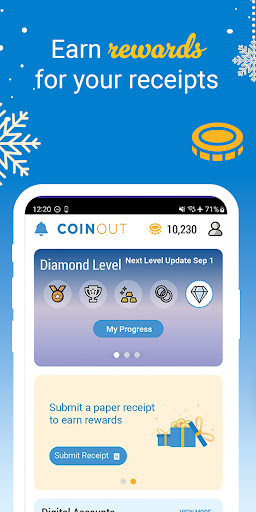 CoinOut Receipts & Rewards App screenshot