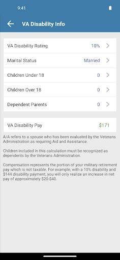 Military Retirement screenshot