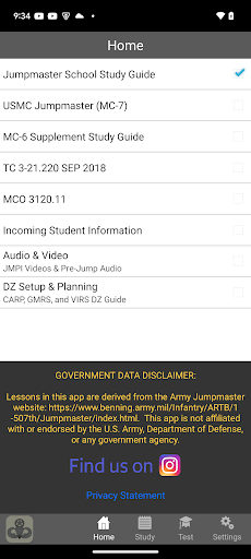Jumpmaster PRO Study Guide screenshot