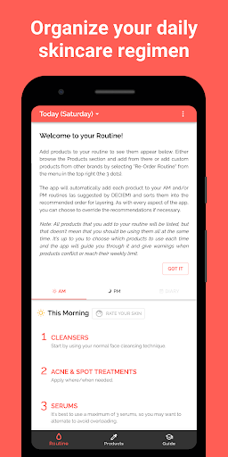 Skincare Routine screenshot