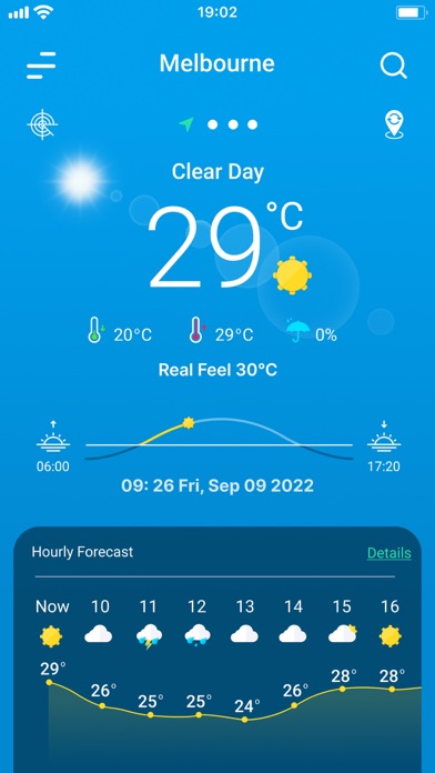 9Weather: Weather forecast screenshot
