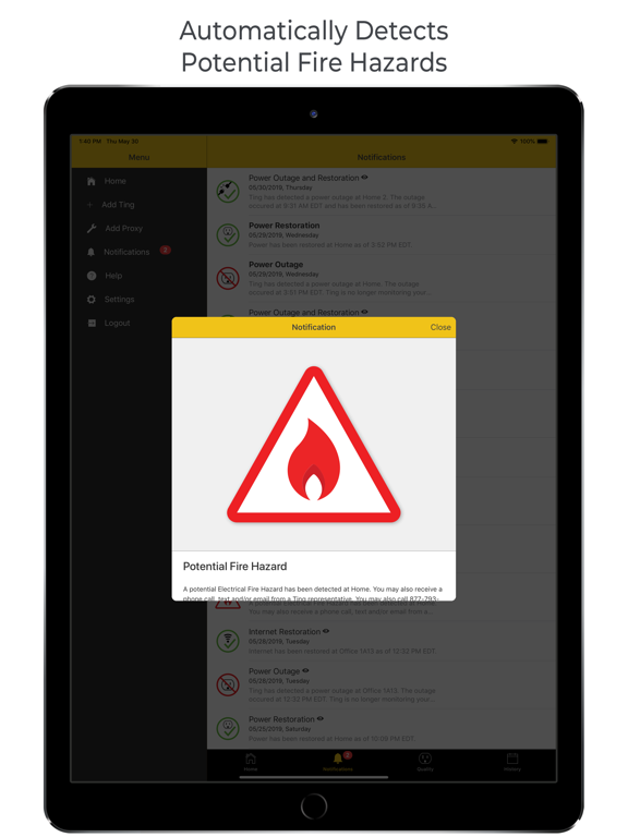Ting Sensor screenshot