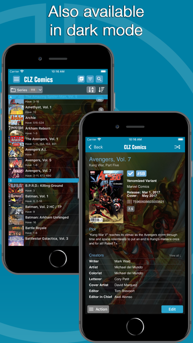 CLZ Comics comic book database screenshot
