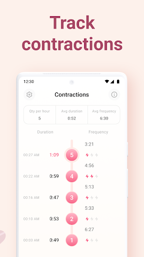 Contraction Timer & Counter screenshot