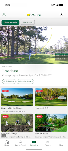 The Masters Golf Tournament screenshot