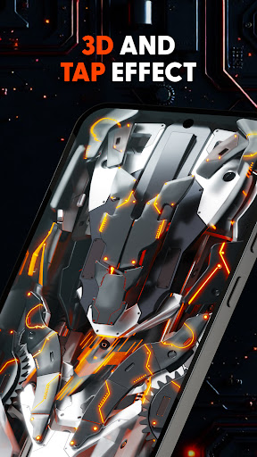 Futuristic 3D Tech Wallpaper screenshot