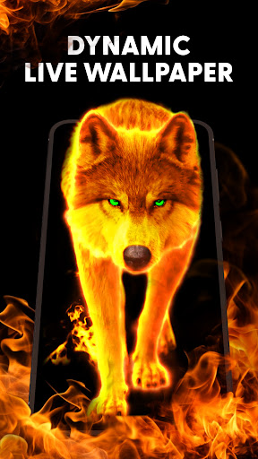 Fire Wallpaper Theme Lone Wolf screenshot