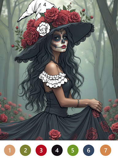 Macabre Color Paint By Number screenshot