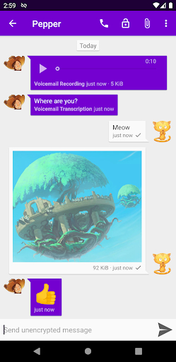 Cheogram (Jabber, Call, Text) screenshot