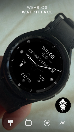Minimal Black v30 Watch Face screenshot