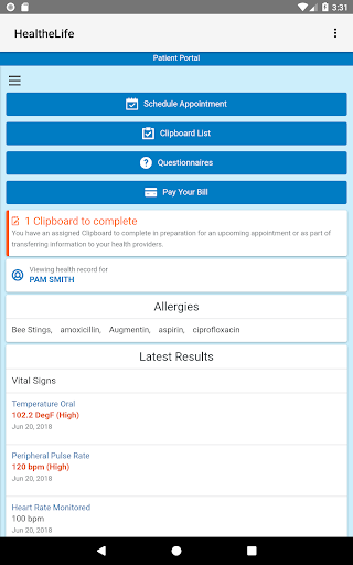 HealtheLife screenshot