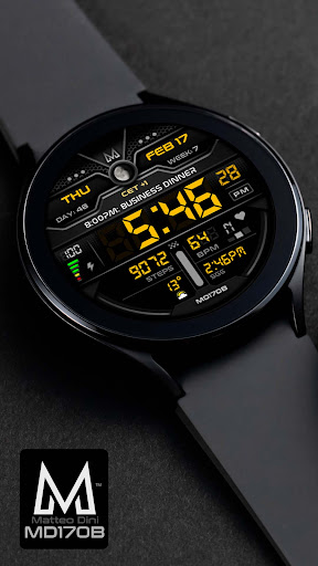 MD170B Digital watch face screenshot