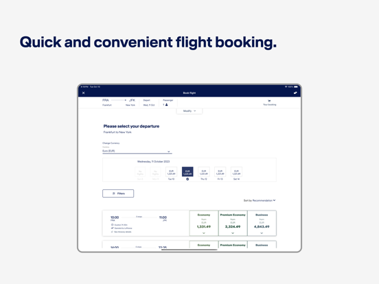 Lufthansa screenshot