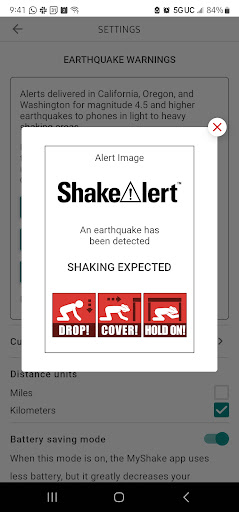 MyShake Earthquake Alerts screenshot