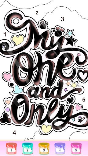 Graffiti Quote Color by number screenshot