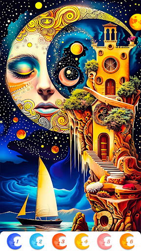 Christmas Santa Family Color screenshot