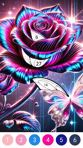 Fantasy Color By Number Game screenshot