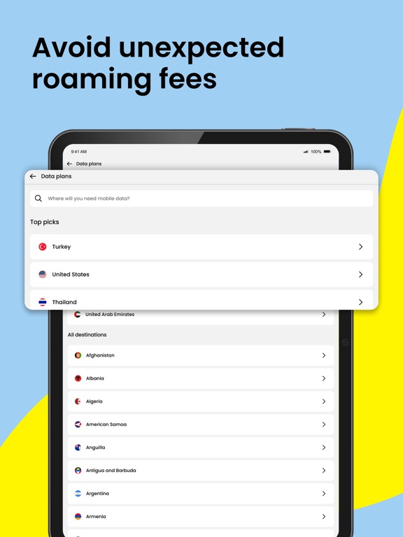Saily: An eSIM travel app screenshot