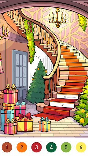 Interior Color by Number Book screenshot