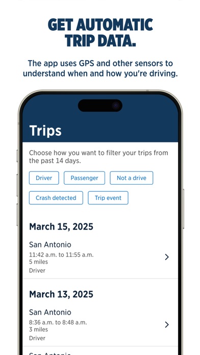 USAA DriveSafe screenshot