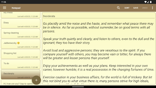 Notepad - simple notes screenshot
