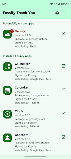 Fossify Thank You screenshot