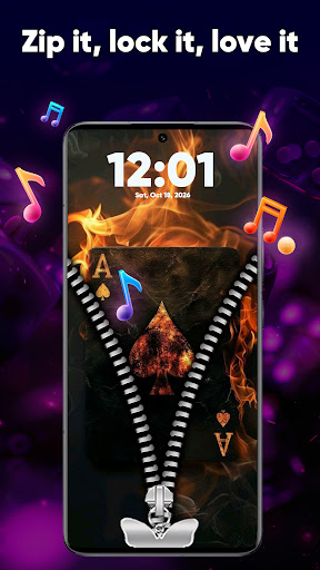 Zipper Lock Screen & Wallpaper screenshot