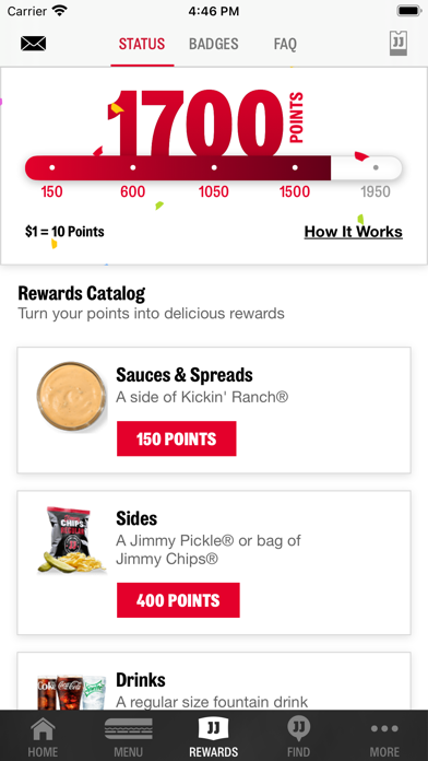 Jimmy John's Sandwiches screenshot
