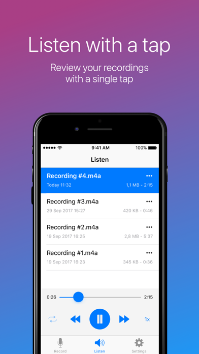Easy Voice Recorder screenshot