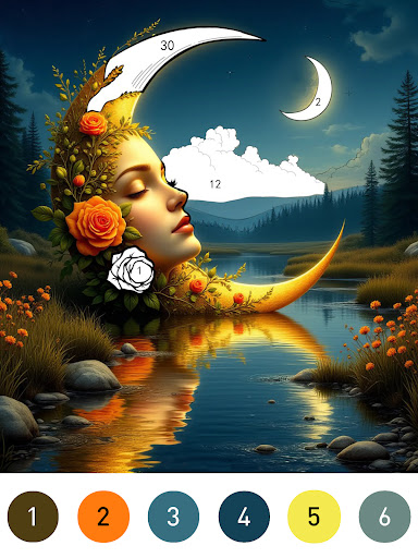 Fantasy Color By Number Game screenshot